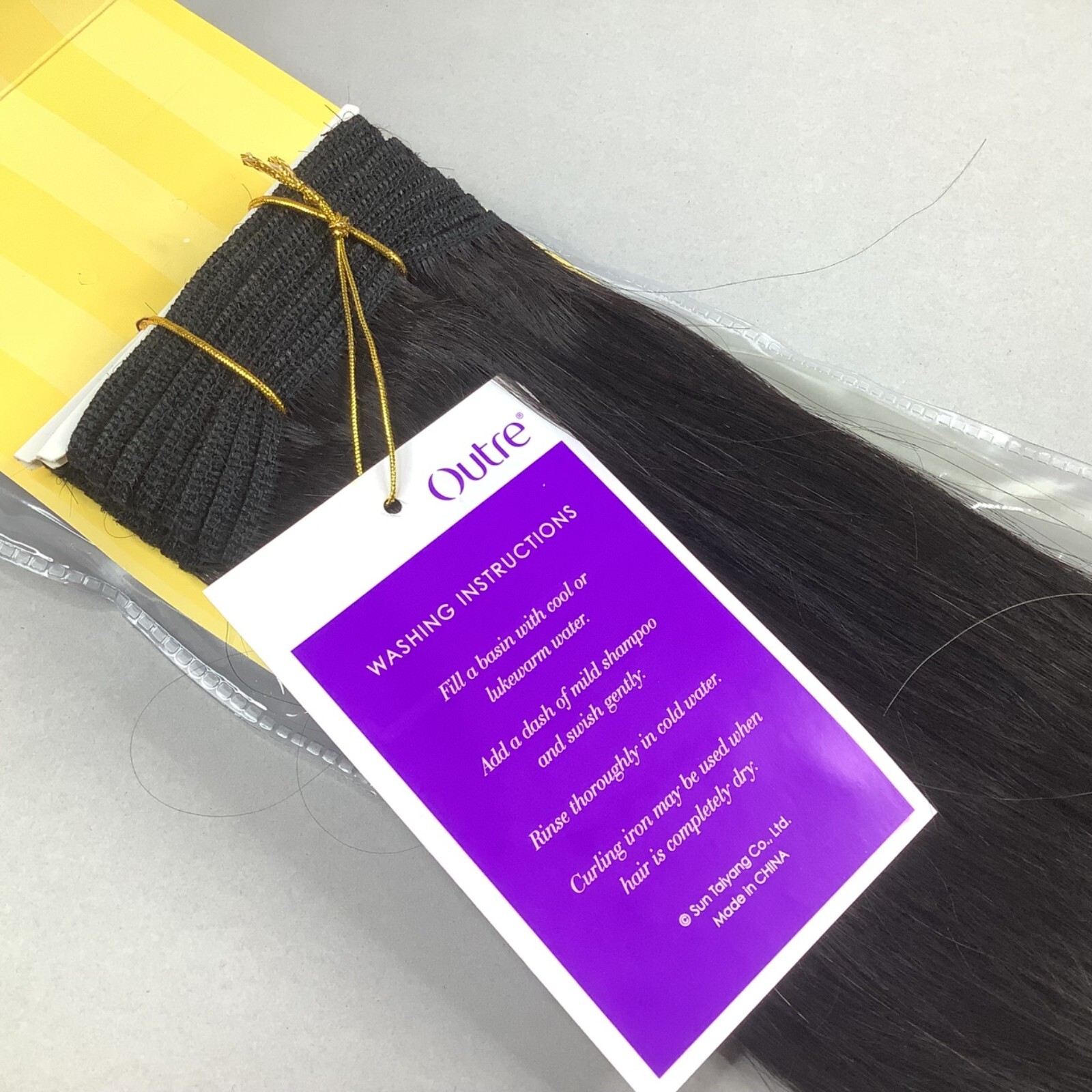 New Yaki #1B Off Black 10” Straight 100% Human Hair Extensions