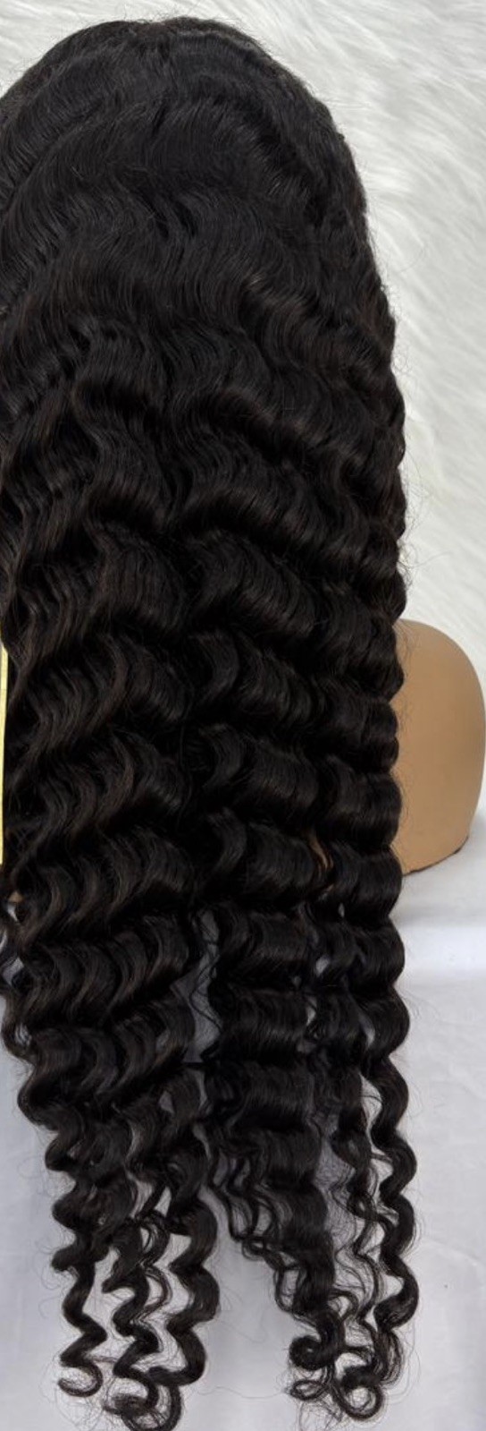 100% Human Hair Wigs deep wave 13×6 Lace Frontal 34”inch Natural 200%d