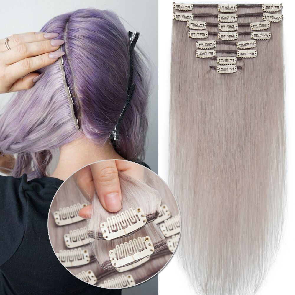 100% Human Hair Extensions Clip In Real Remy Hair Extensions Full Head CLEARANCE