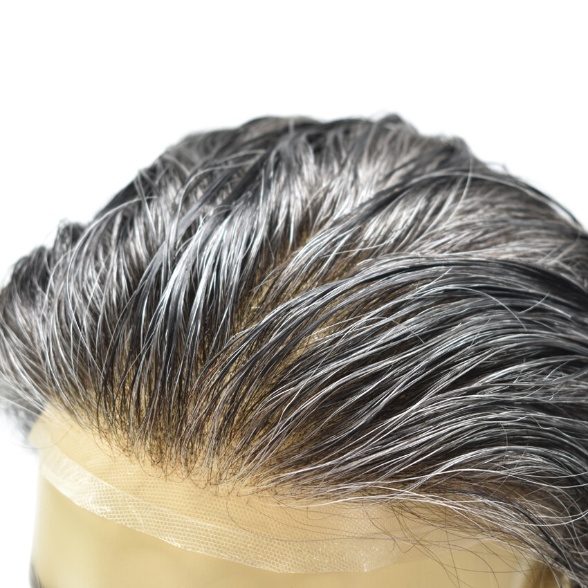 Ultra Soft Full Swiss Lace Men Toupee Natural Human Hair piece Wig for Men