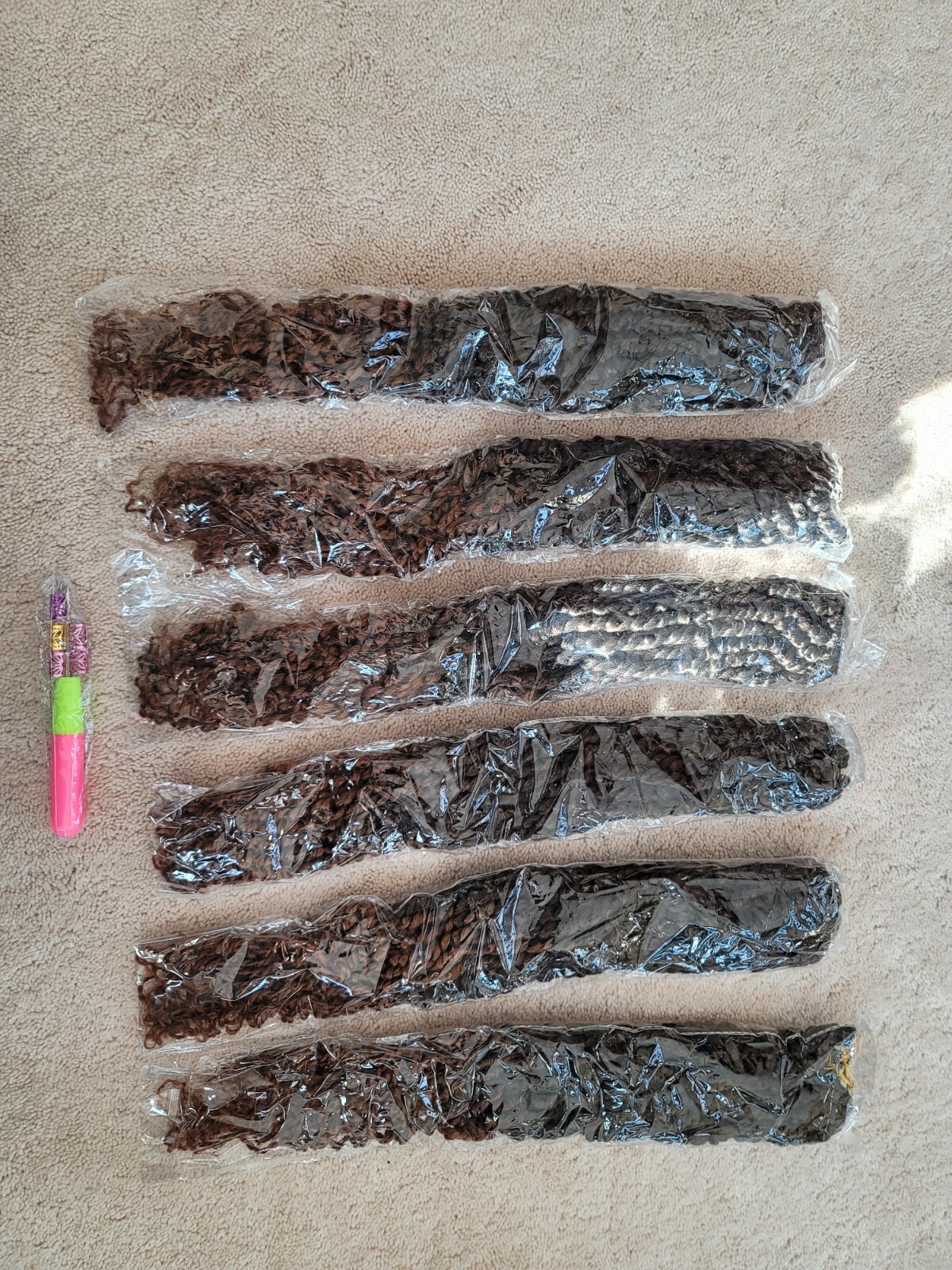 LOT 6 18″ Passion Twist Hair Water Wave Crochet Braids 18″ LOT Braids NEW
