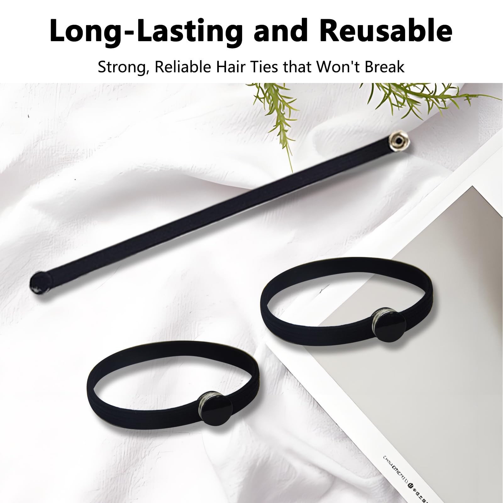 10Pcs Wrap Around Hair Tie Snap Ties for Thick Curly Hair Adjustable Snappy B…