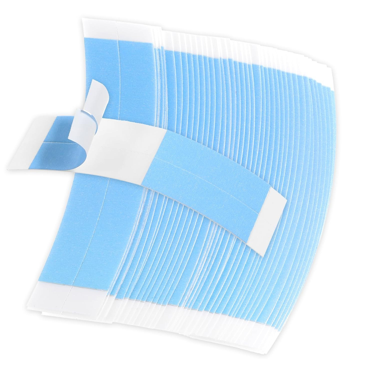 60 Pcs Waterproof Double-Sided Wig Tape for Lace Wigs & Toupees (Blue)