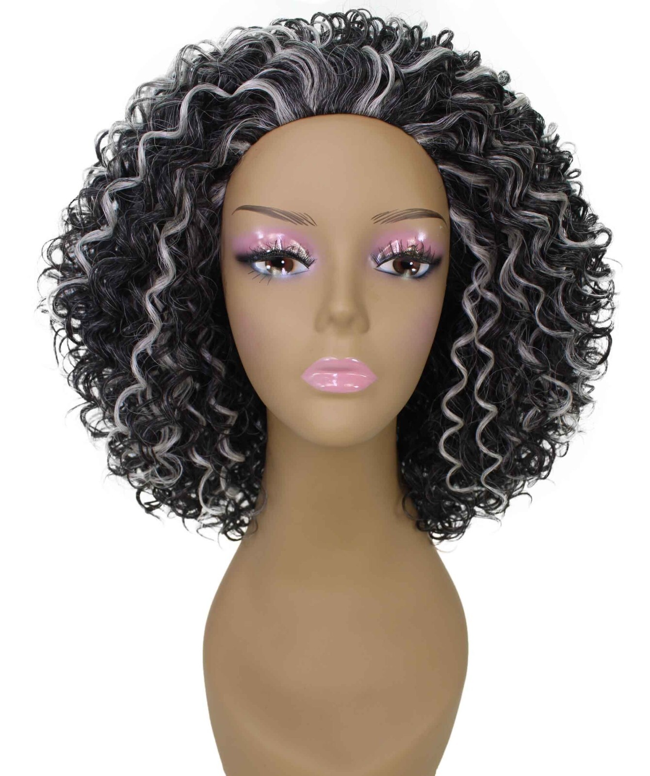 LUXLUXE Vale Curly Layered 13.5 in Long Half Wig No Lace Multiple Color,BH-0007
