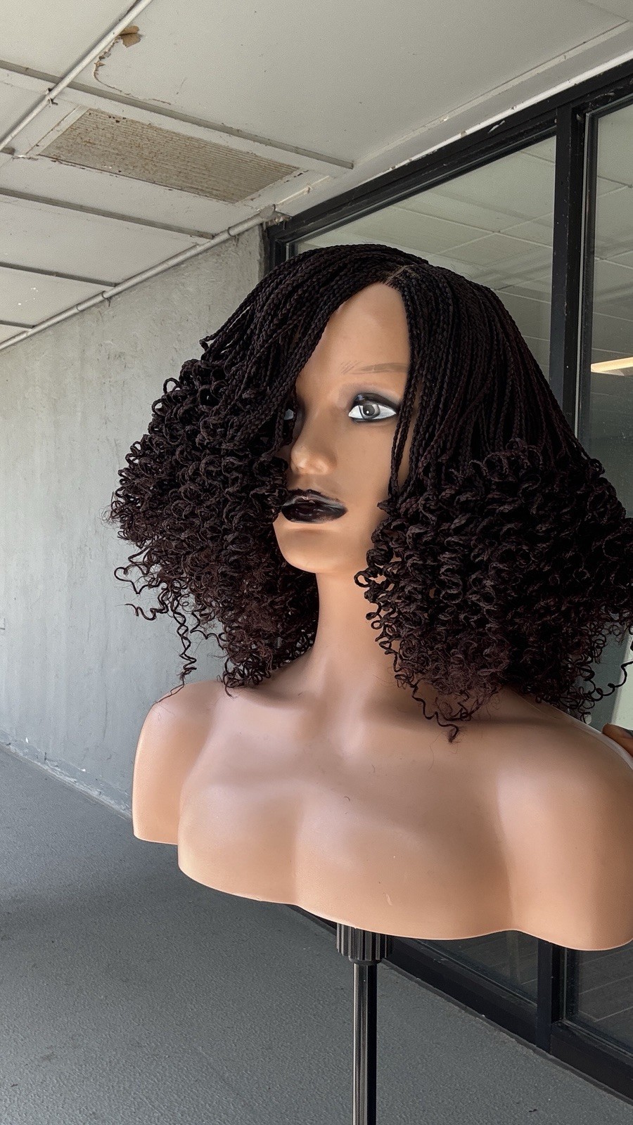 Afro Curly Braided Hair- Glueless