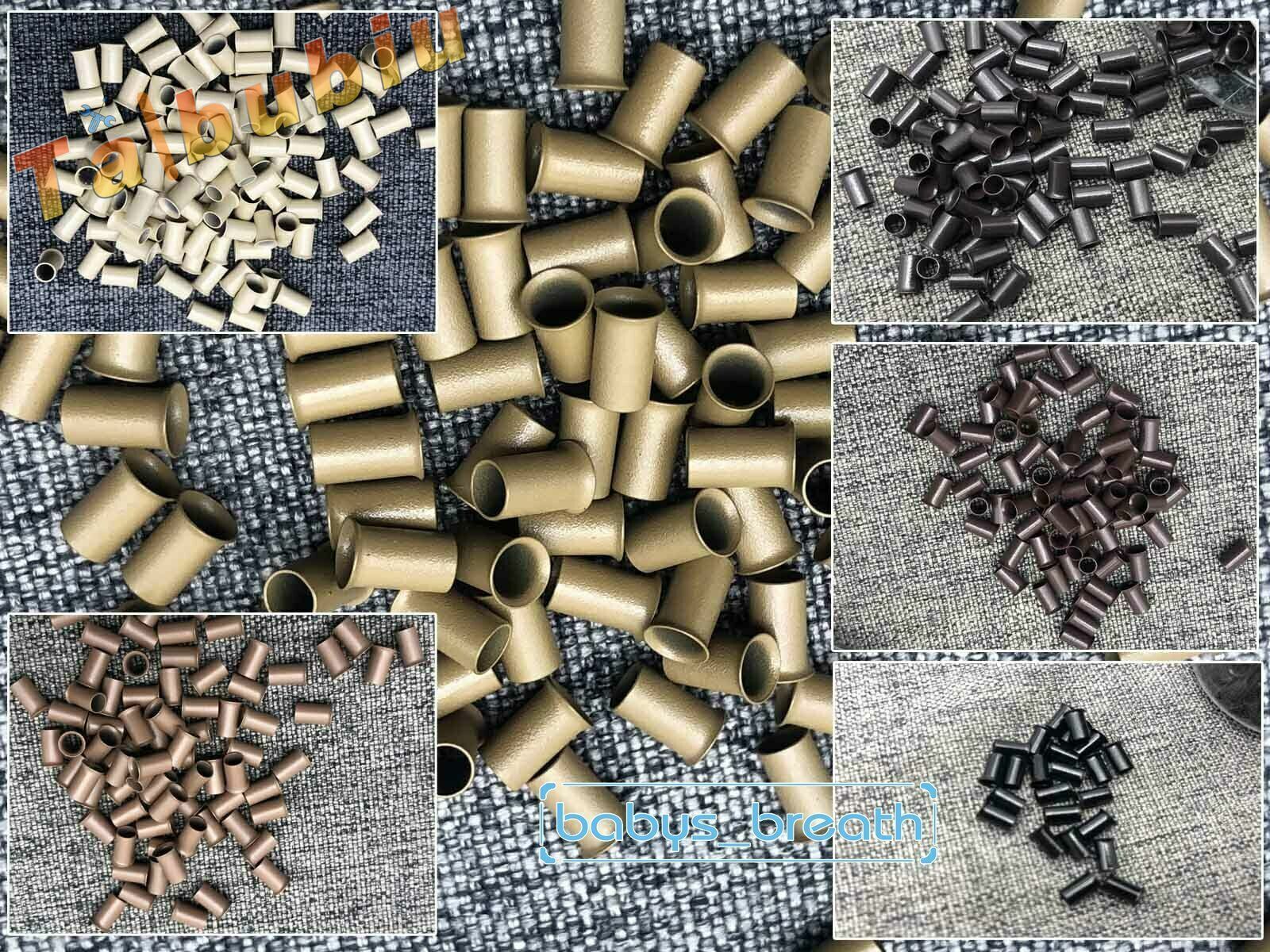 1000PC Extension 6mm Copper Tube Beads Micro Link Rings for Hair Extension