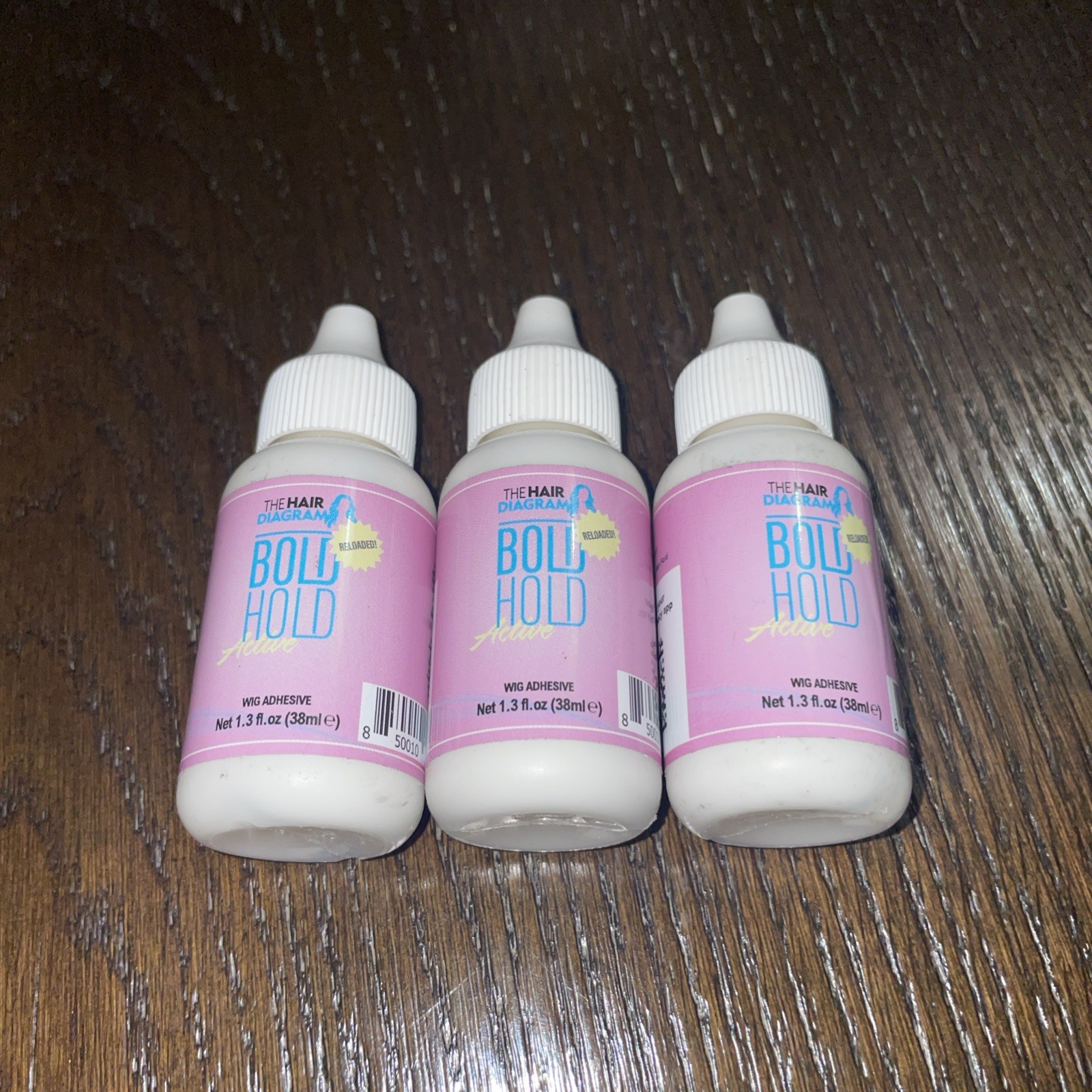 3 Pk The Hair Diagram Bold Hold Active Reloaded Lace Wig Glue, Strong Hold 1.3oz