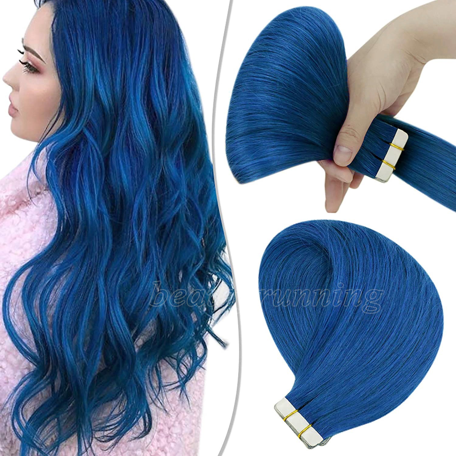 Invisible Seamless Tape In Hair Extensions Skin Weft 100% Remy Human Hair 40PCS