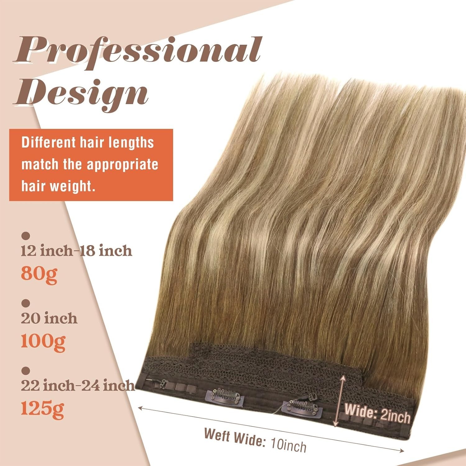 Sunny Hair FISHLINE 12″ Balayage Brown to Blonde Wire Hair Extensions FP 6-60-6