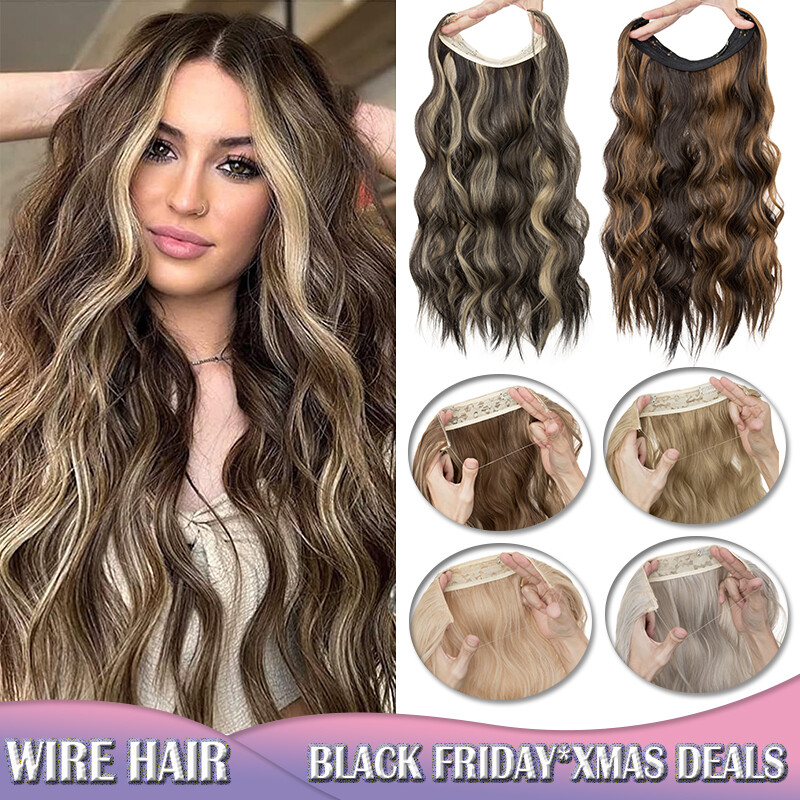 Wire In Hair Extensions Invisible Elastic Band Secret Miracle Ring Real as Human