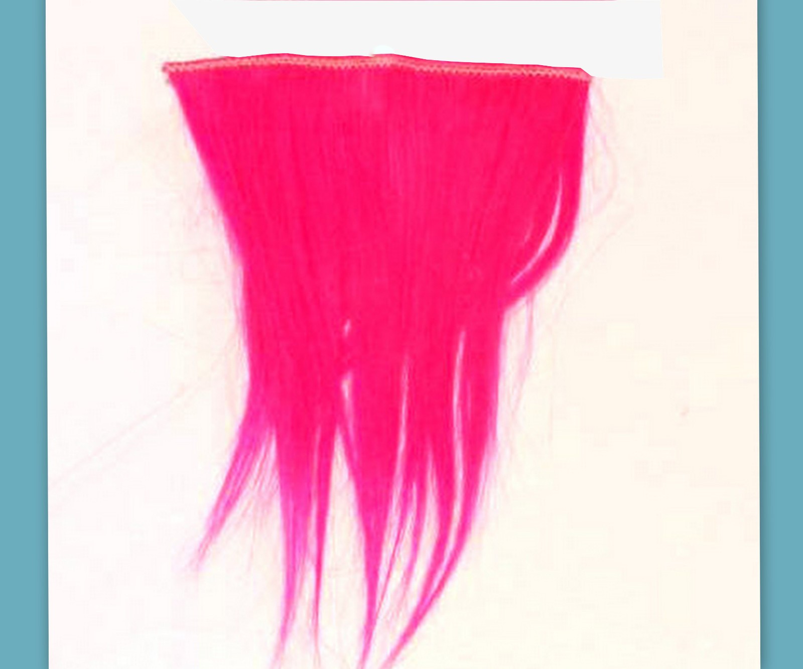 dyed Human Hair Bangs Clip in Emo Scene extensions Women rainbow weft costume