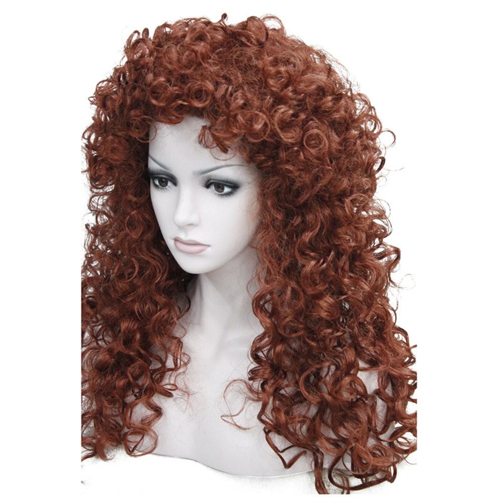 Synthetic Heat Resistant Hair Long Curly Wigs Cosplay Women Wig(130-Fox Red)