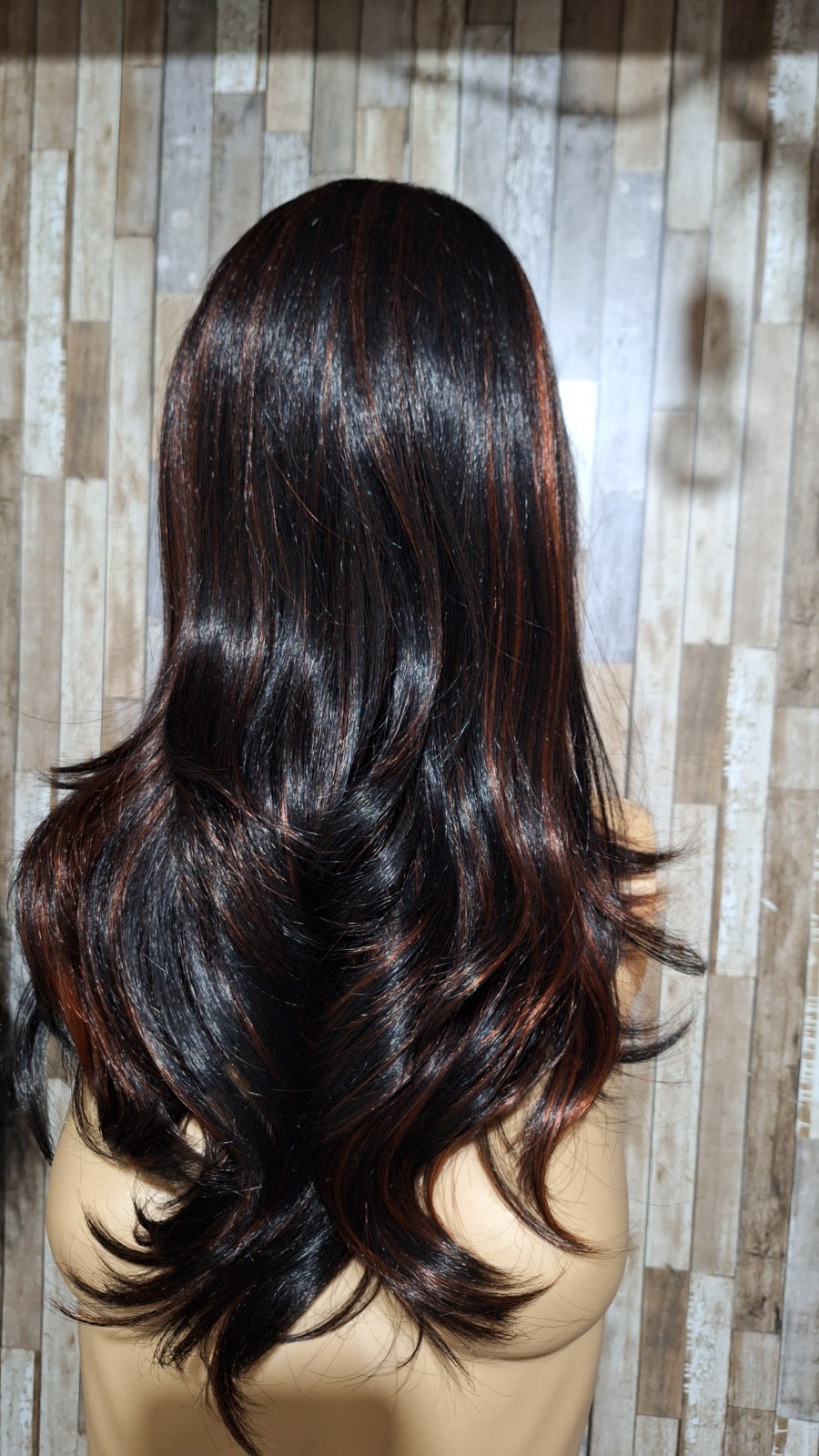 Human Hair Blend Wig. 26 Inches Long