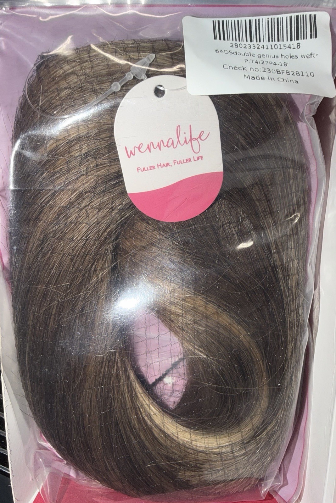 WENNALIFE Double Genius Butterfly Weft Hair Extensions Human Hair 18 inch, 110g
