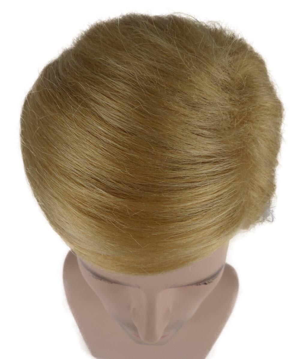 Mr. President, Gold Color Short Wig, Premium Breathable Capless Cap,