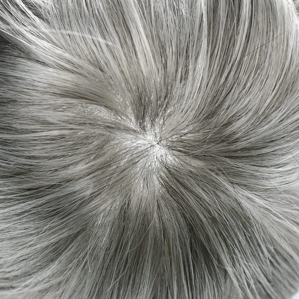 Full Poly Thin Skin Mens Toupee Hairpiece Human Hair System Replacement Wigs