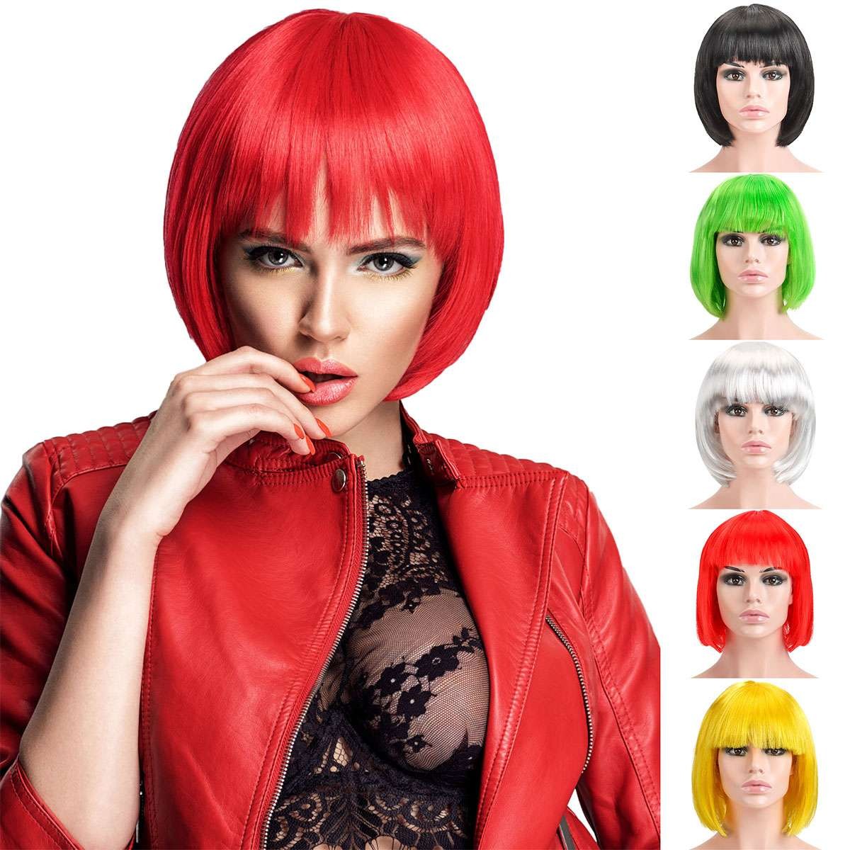 Sexy Short Full Wig Multiple Colors Cosplay Costume Anime Halloween Party Hair