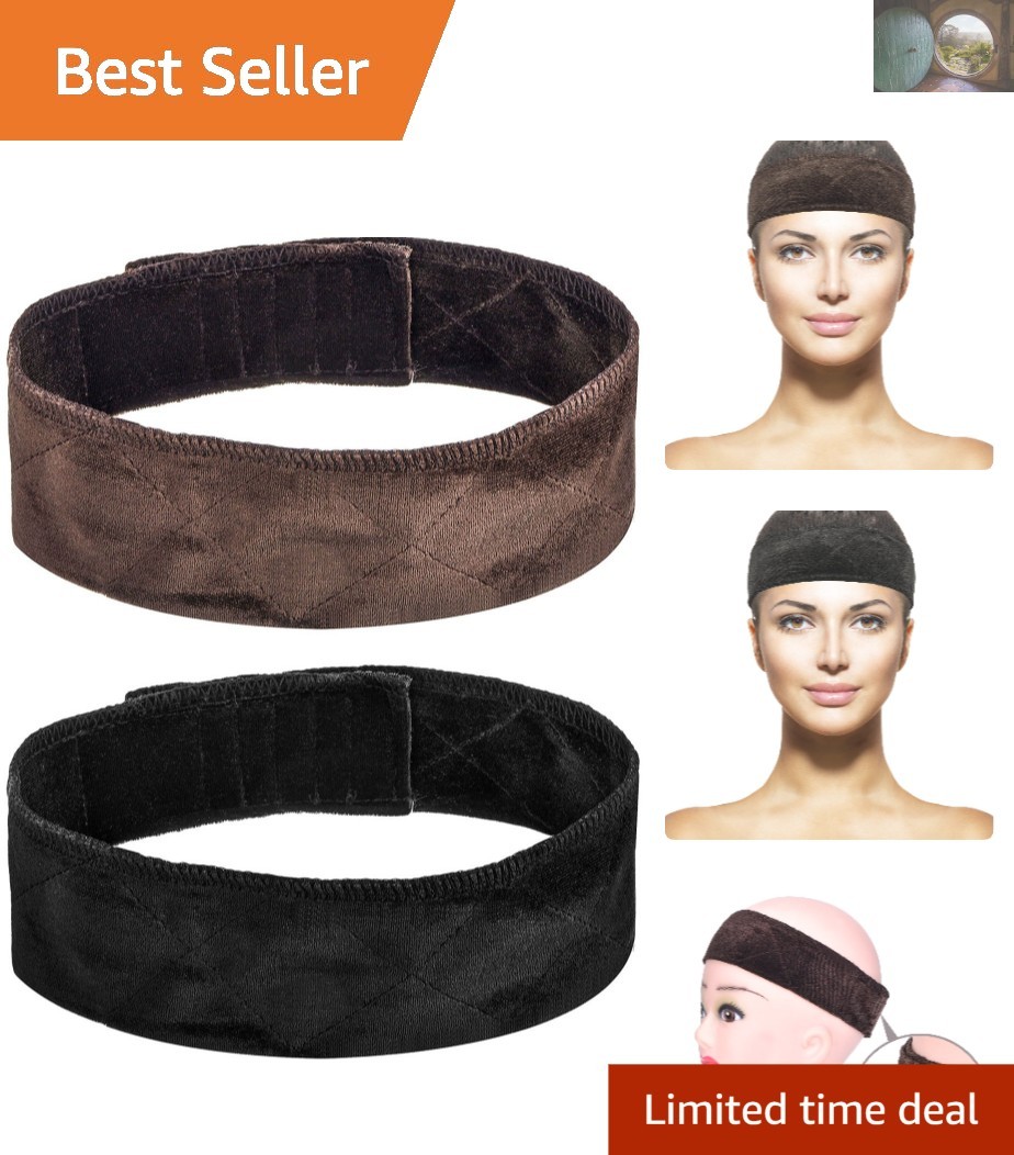 Soft Velvet Wig Bands Set – Adjustable Head Wraps for Secure and Stylish Wear
