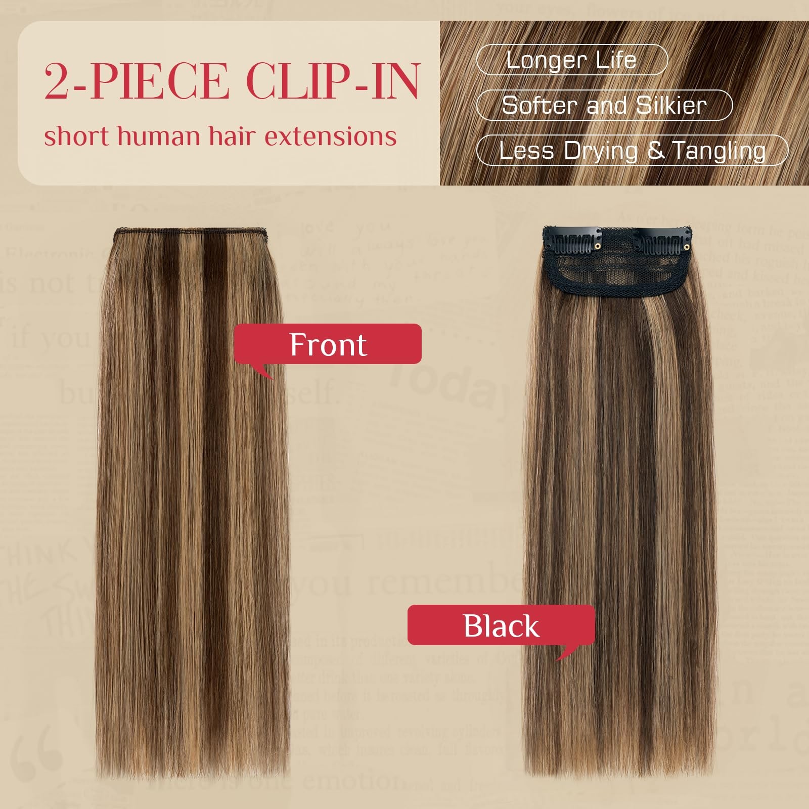 Rich Choices Short Clip In Extensions Real – Mini Clip Ins Hairpiece