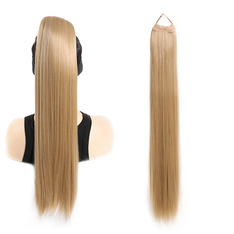 Synthetic Straight Ponytail with Hair Tie Wrap Around Hair Extension for Women