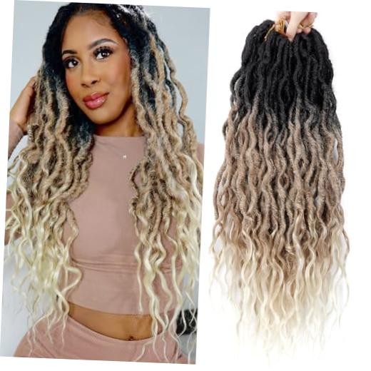 8Packs Faux Locs Crochet Hair 24Inch Soft Locs, 24 Inch (Pack of 8) 1B/27/613