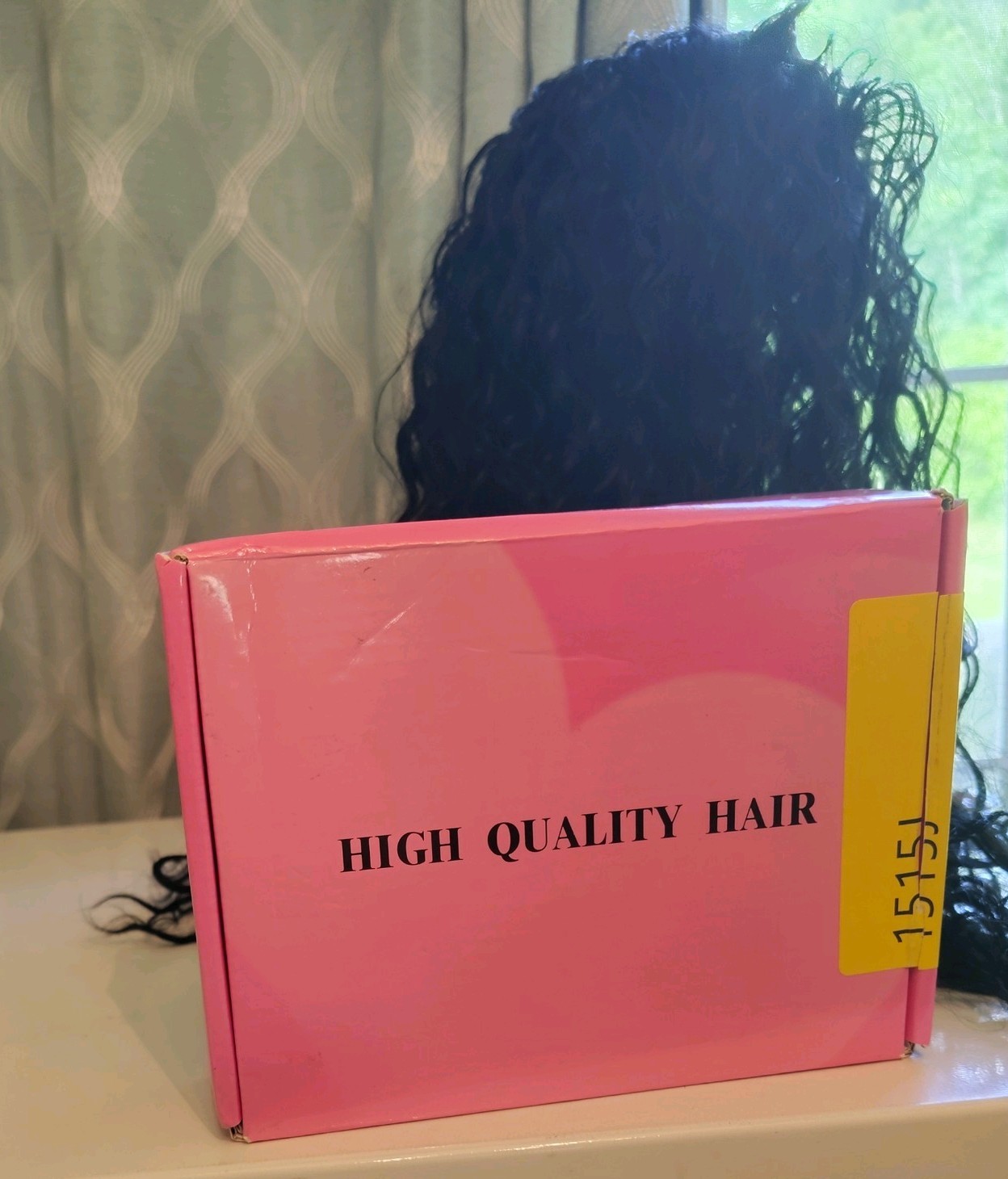 Curly Headband Wig for Women, 20 Inch Wear and go (Natural Black)