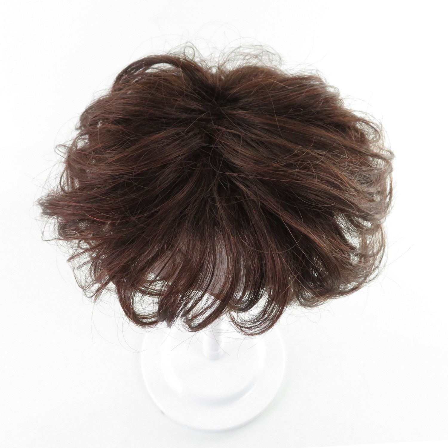 Fluffy Curly Wavy 100% Remy Human Hair Wiglet Topper HairPieces For Women