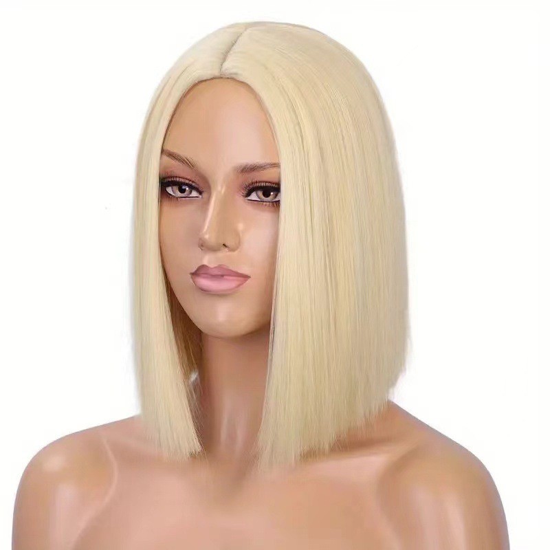 100cm Middle Part Black Long Straight Wig Unisex Universal Synthetic Wig For