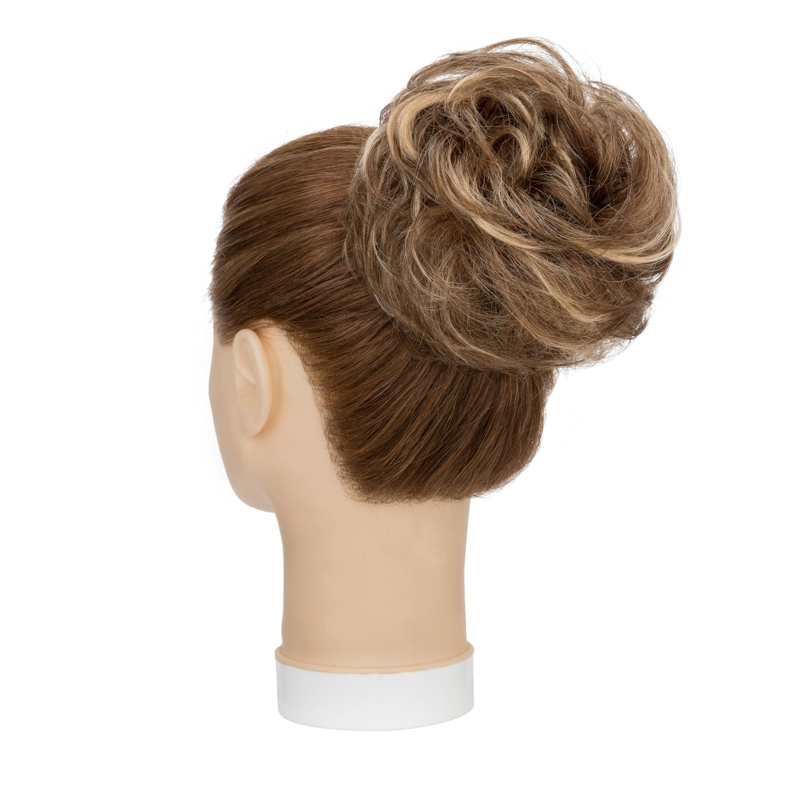 Claw Clip Messy Bun Hair Piece 100% Real Human Hair #4P27 Medium Brown Mix
