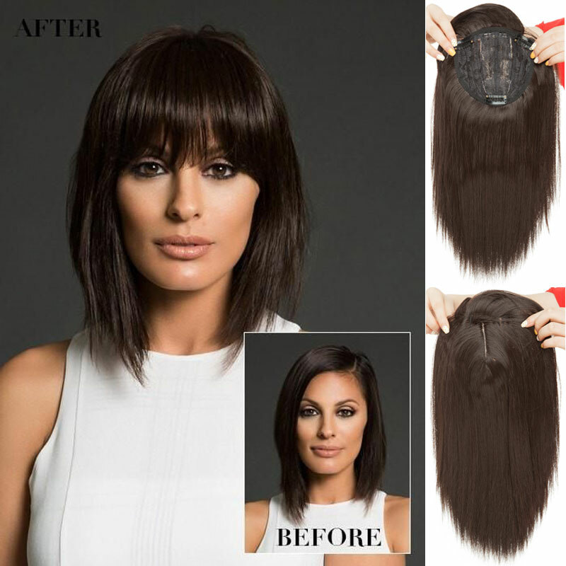 Real Natural Touppee Topper Hair Piece Full Head Clip In as real Hair Extensions