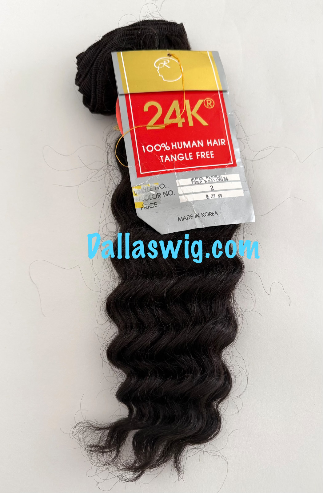 100% Human 24K Super French Deep 14″ Hard Curl Wave Weaving Hair ONE Pack
