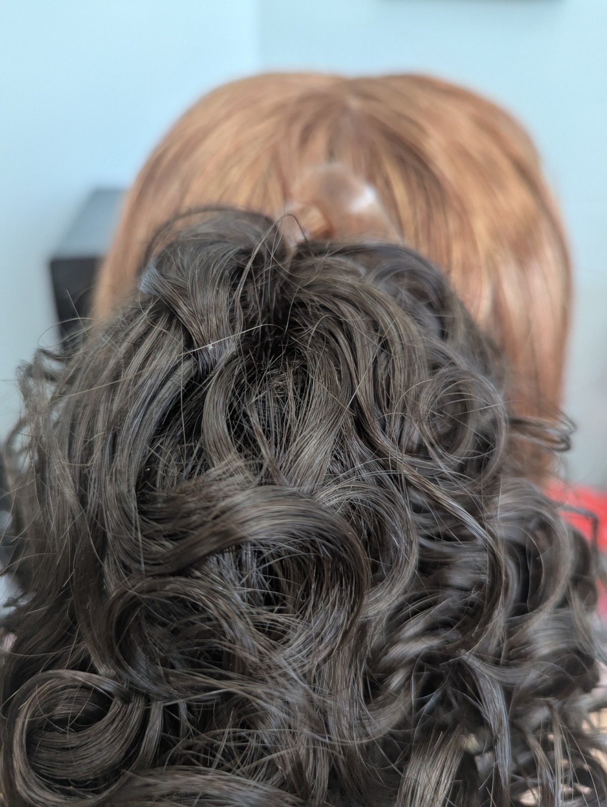 Tony Of Beverly Long Luxury Flair Comb Curly Hairpiece Color #6 Medium Brown
