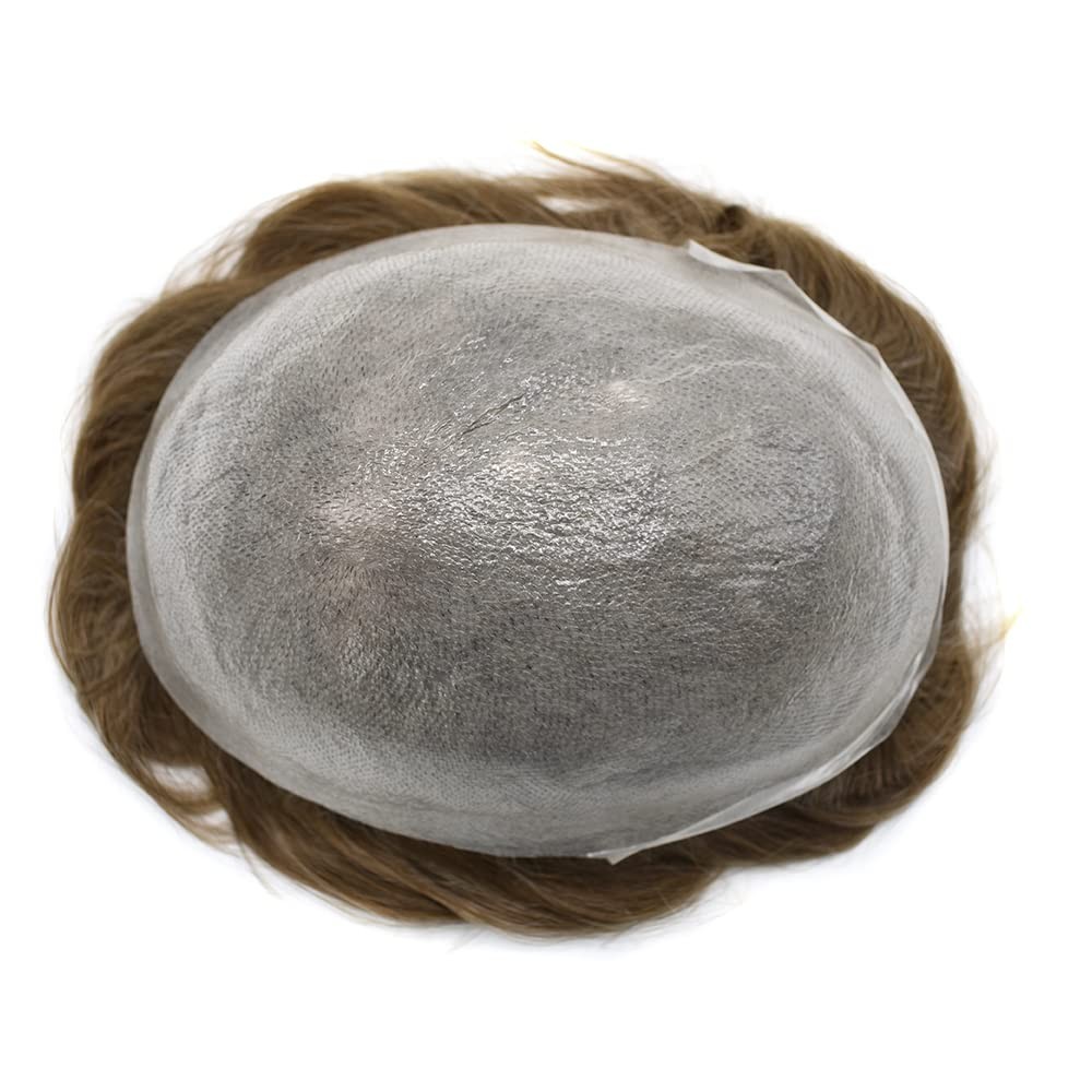 Men Toupee Human Hair Replacement Systems for Men Ultra Thin Skin Mens Hairpiece