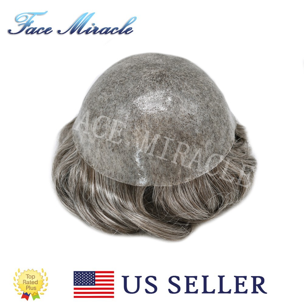 All Poly Mens Toupee Human Hair System 0.1MM Thin Skin Toupee for Men Hair Piece