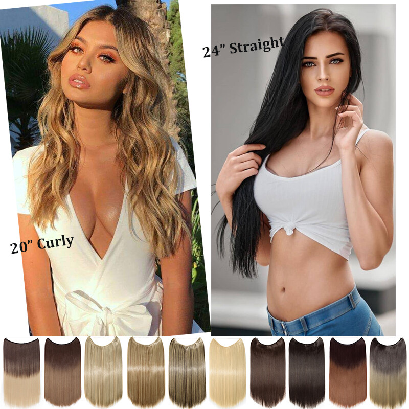 Hidden Invisible Wire In One Piece 100% Real As Human Hair Extensions Nano Rings