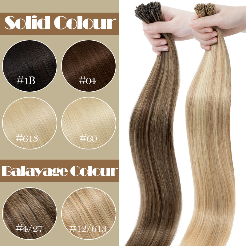 CLEARANCE Stick I Tip 100% Remy Human Hair Extensions Ketain Fusion Pre Bond