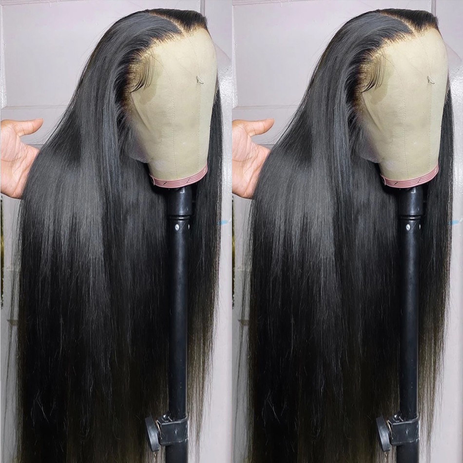 Human Hair Silky Straight 5.5×4.5 PU Silk Base Closure Wigs 24inch 150% Density