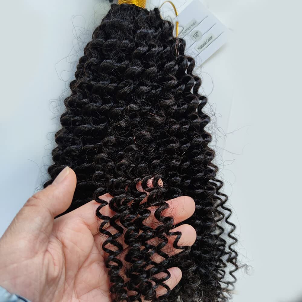 Afro Kinky Curly Micro Loop Ring Human Hair Extensions 1g/Strand 100g/Bundle