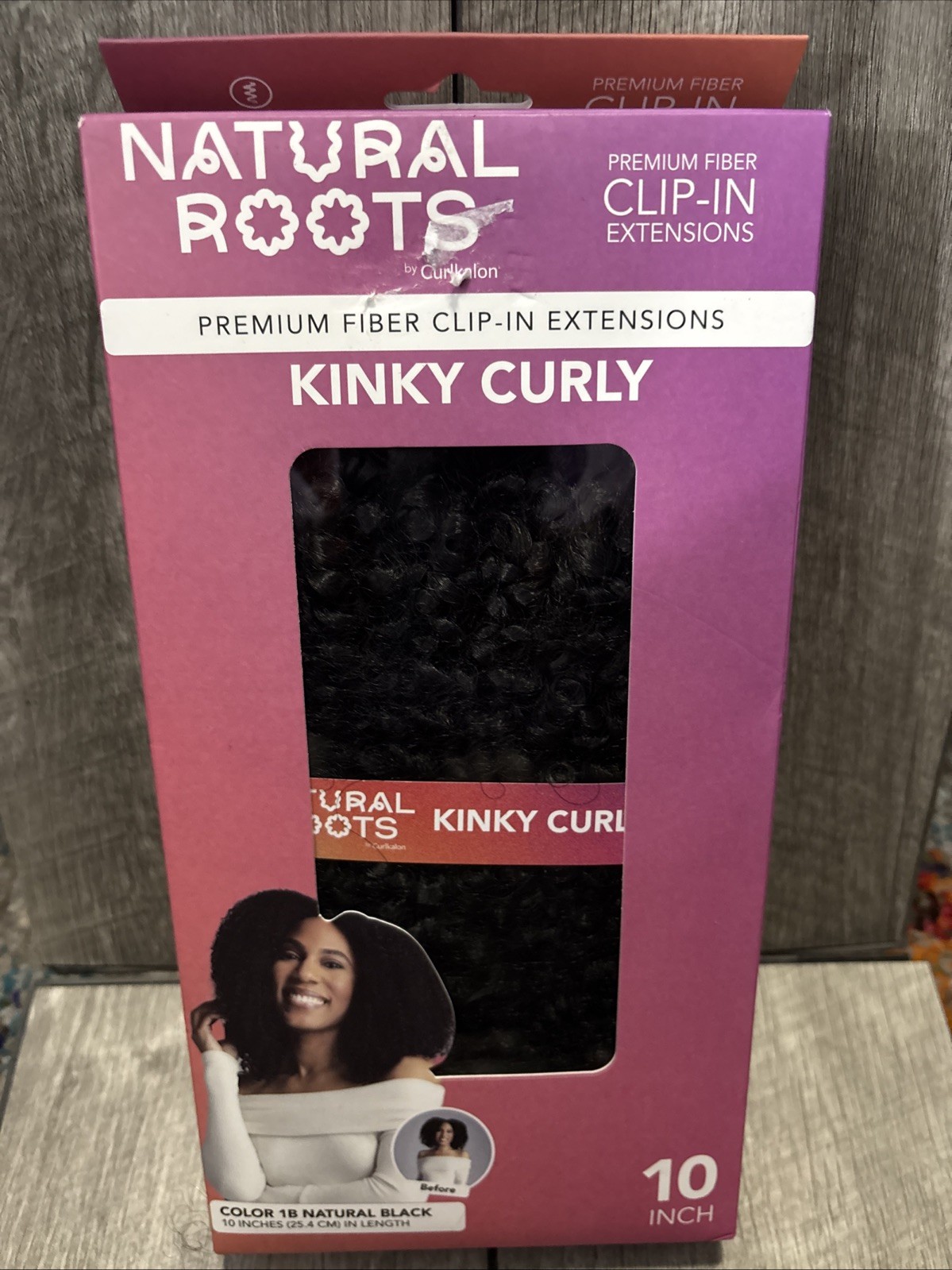 Curlkalon Kinky Curly 10″ Clip-In Natural Black Hair Extension – 9ct