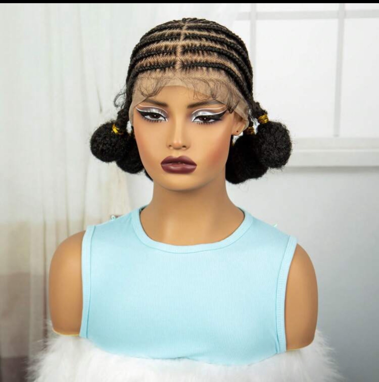 Braided Cornrow Wig. .made On A Full Lace .