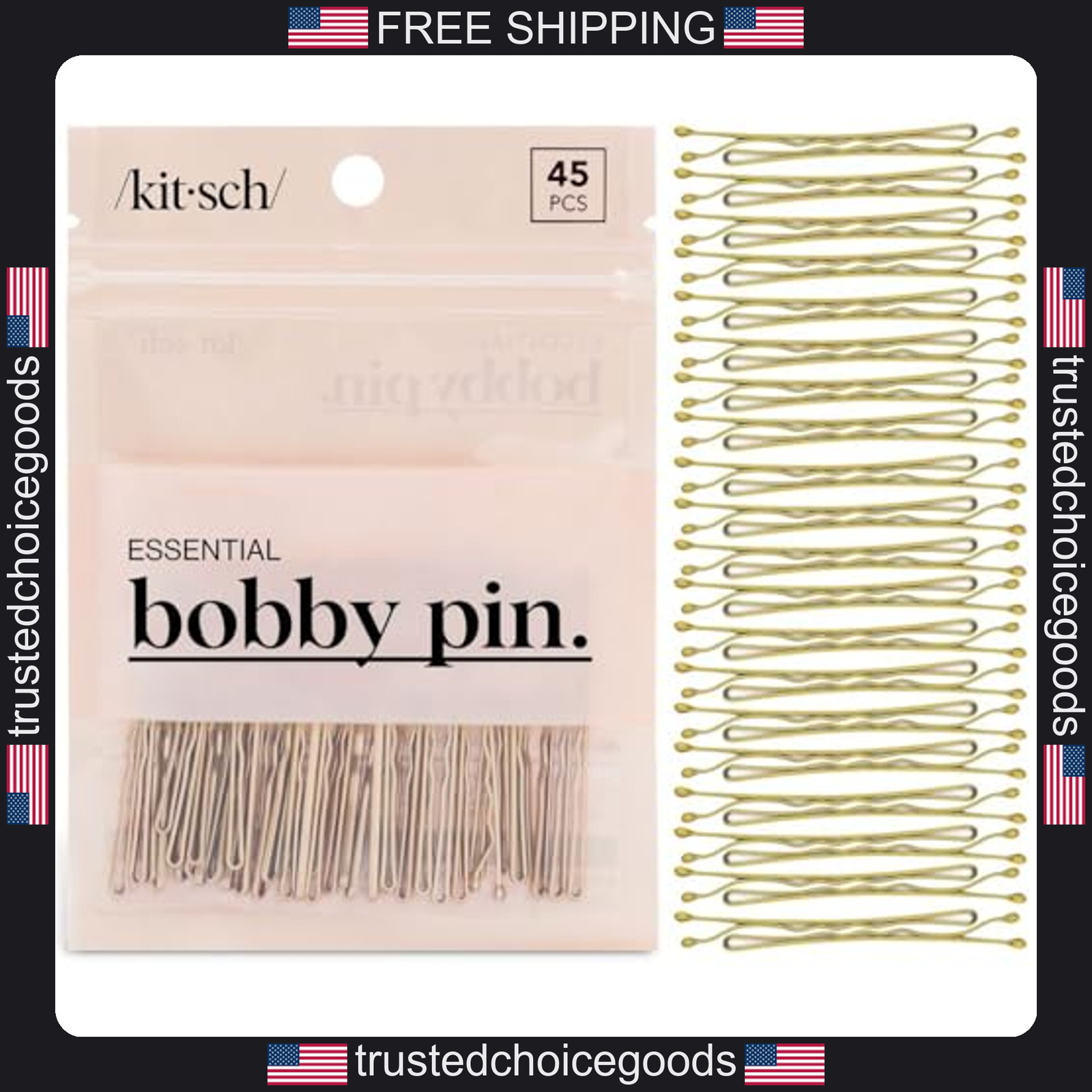 Kitsch blonde bobby pins 1.87 inches hair styling accessories for women
