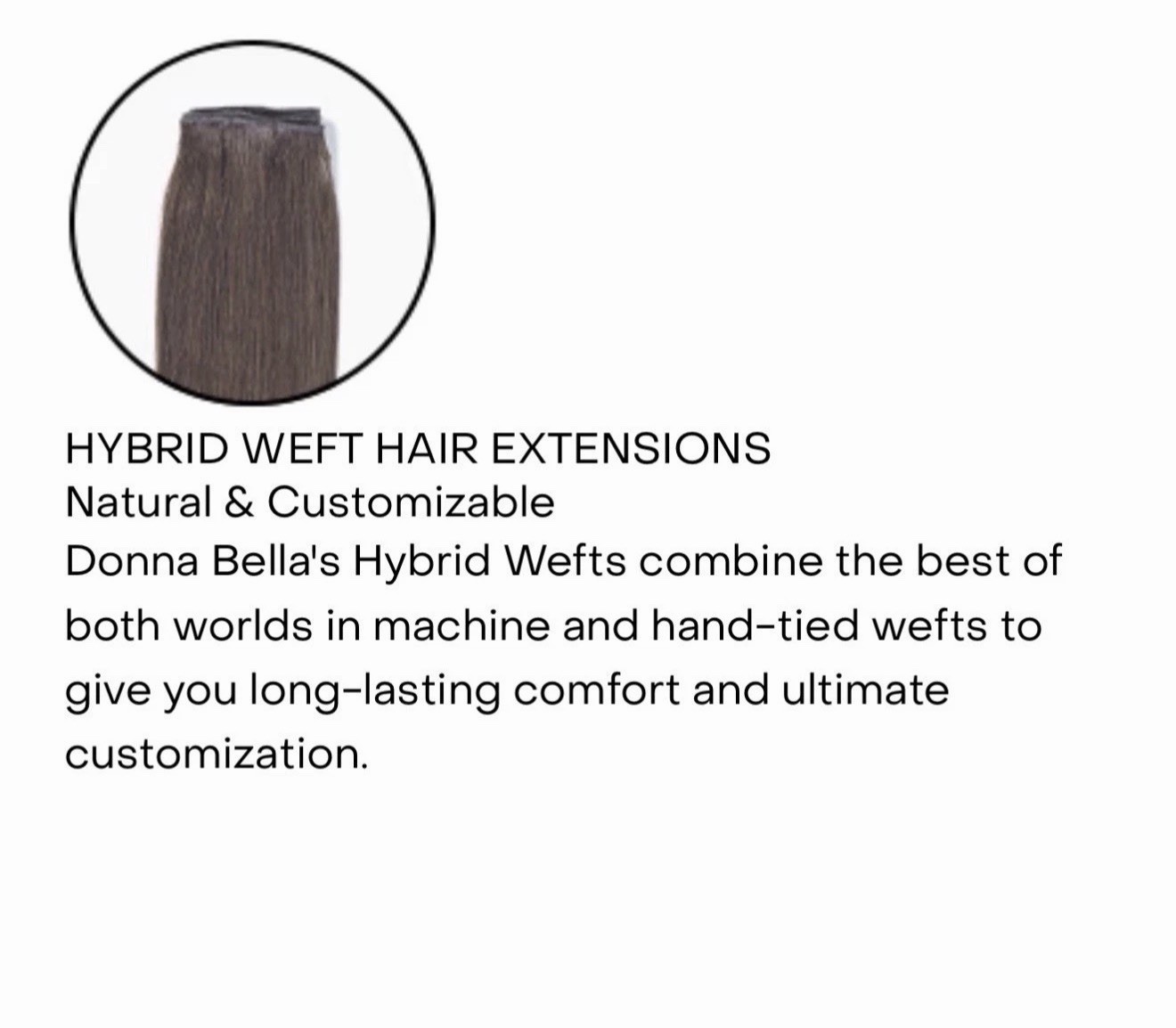 Donna Bella Hybrid Weft Extension Full Pack 18” #7N/9N Blonde Blend Remy NEW
