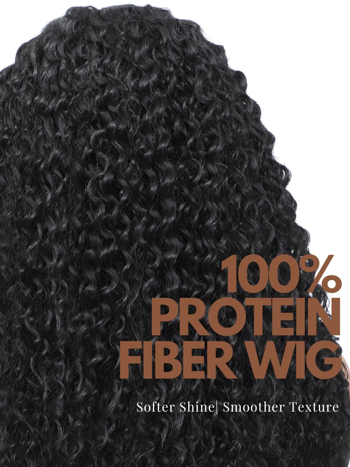 26 Inch Curly Wigs for Black Women,Synthetic Lace Front Wig Black Curly Wigs,…