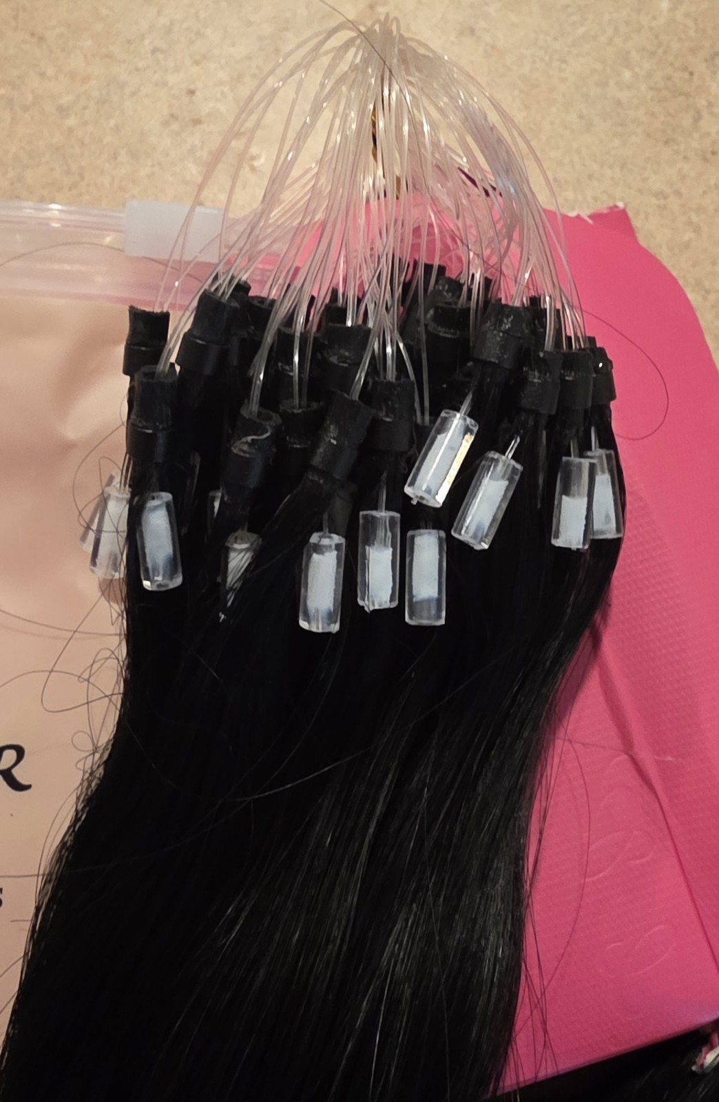 GOO GOO Microlink Bead Hair Extensions, Invisible Remy Cold Fusion Feather…