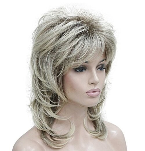 Long Soft Shaggy Layered Blonde Ombre Classic Cap Full R10/26 2 Toned Blonde