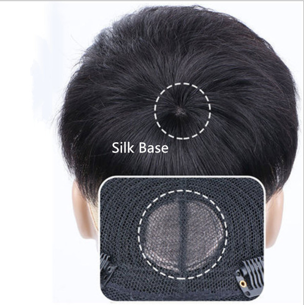 Men’s Toupee Machine Made Straight 100% Human Hair Men Wig Hairpiece 16*18cm