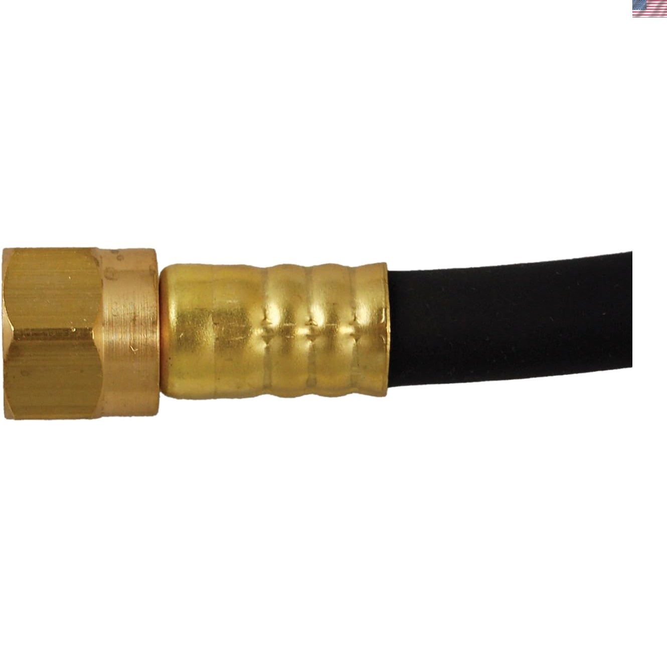 Ultra-Durable 48” Thermoplastic Hose with Brass Ferrules – 350 Psi Safety Rated