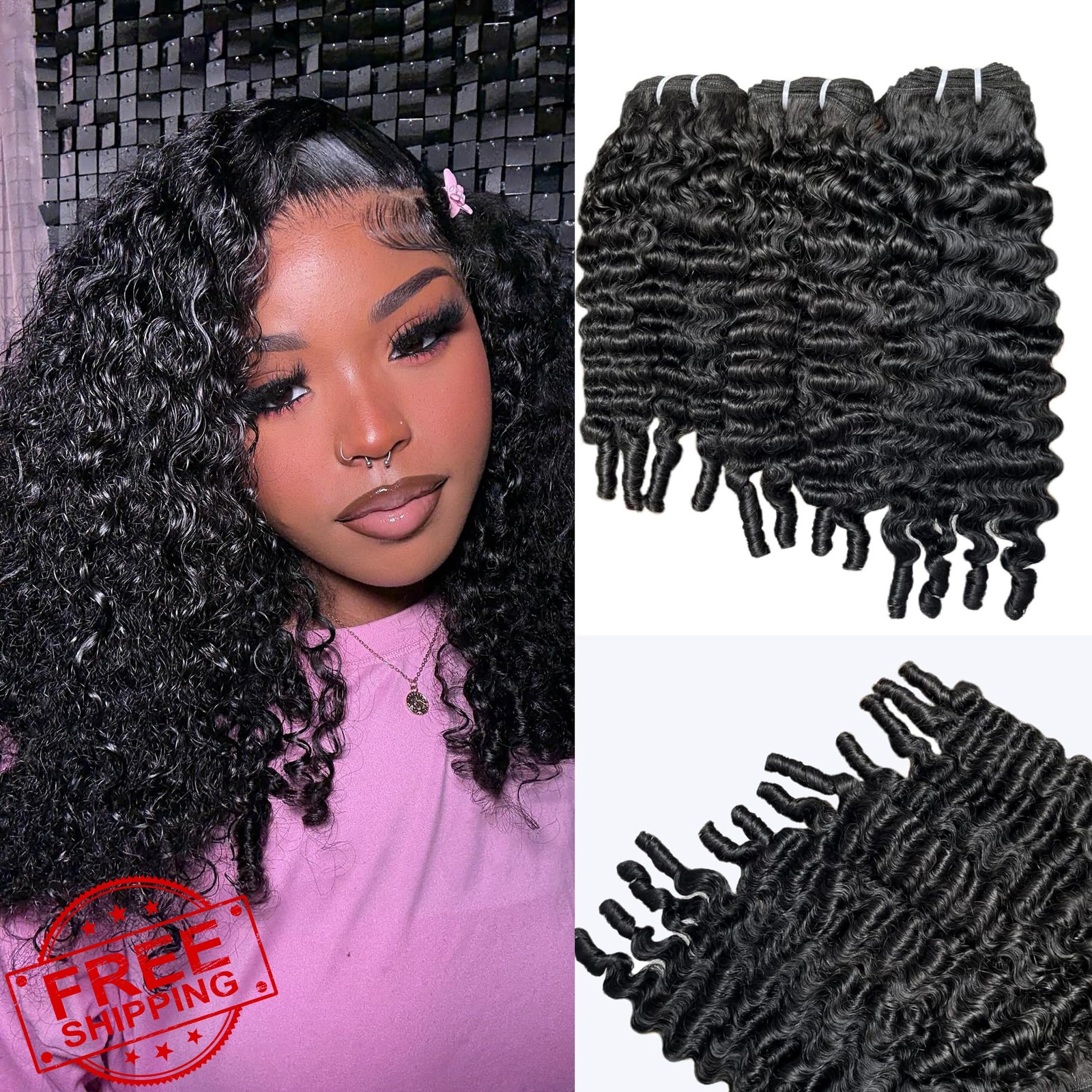 TryRich 14-18in Natural Black Bundles