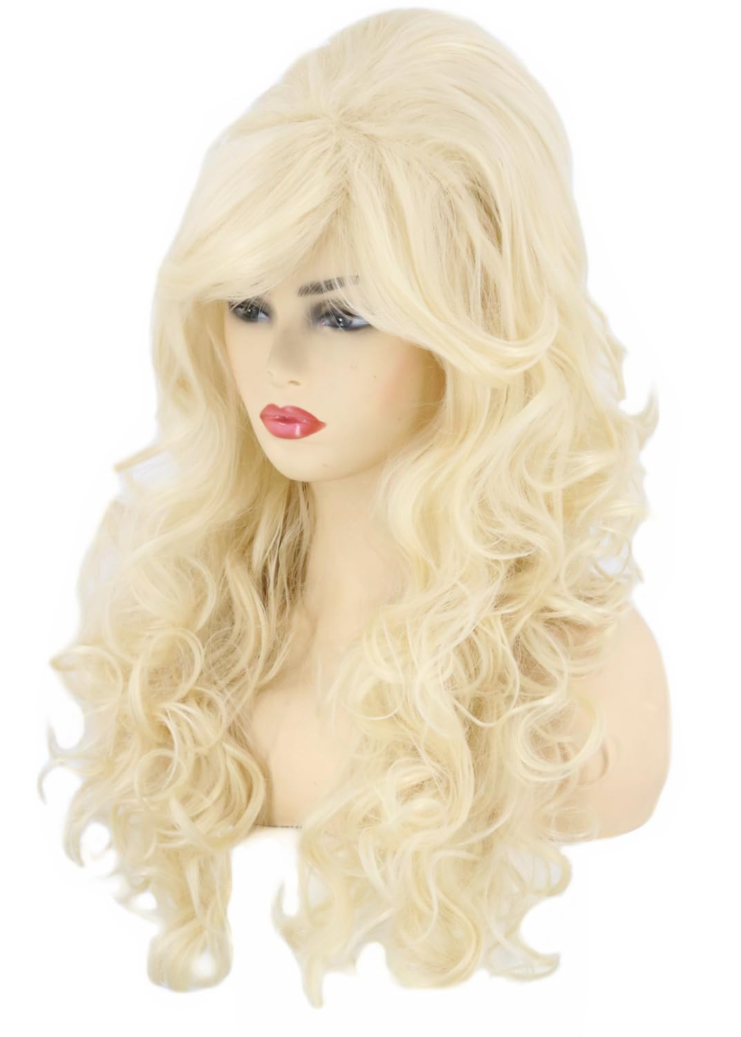 Women’s Wig Blonde Long Curly Beehive Wig Big Hair Wigs Halloween Costume Access