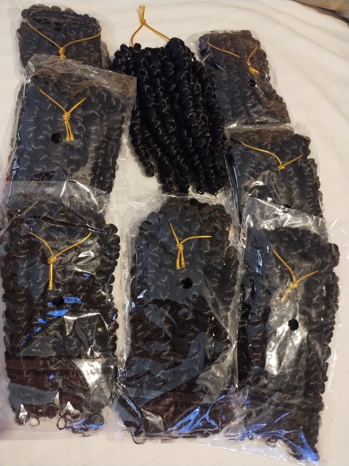 HAHONESS pre twisted BraidHair For Black Women and Baby Kids- 8 packs Black-1B
